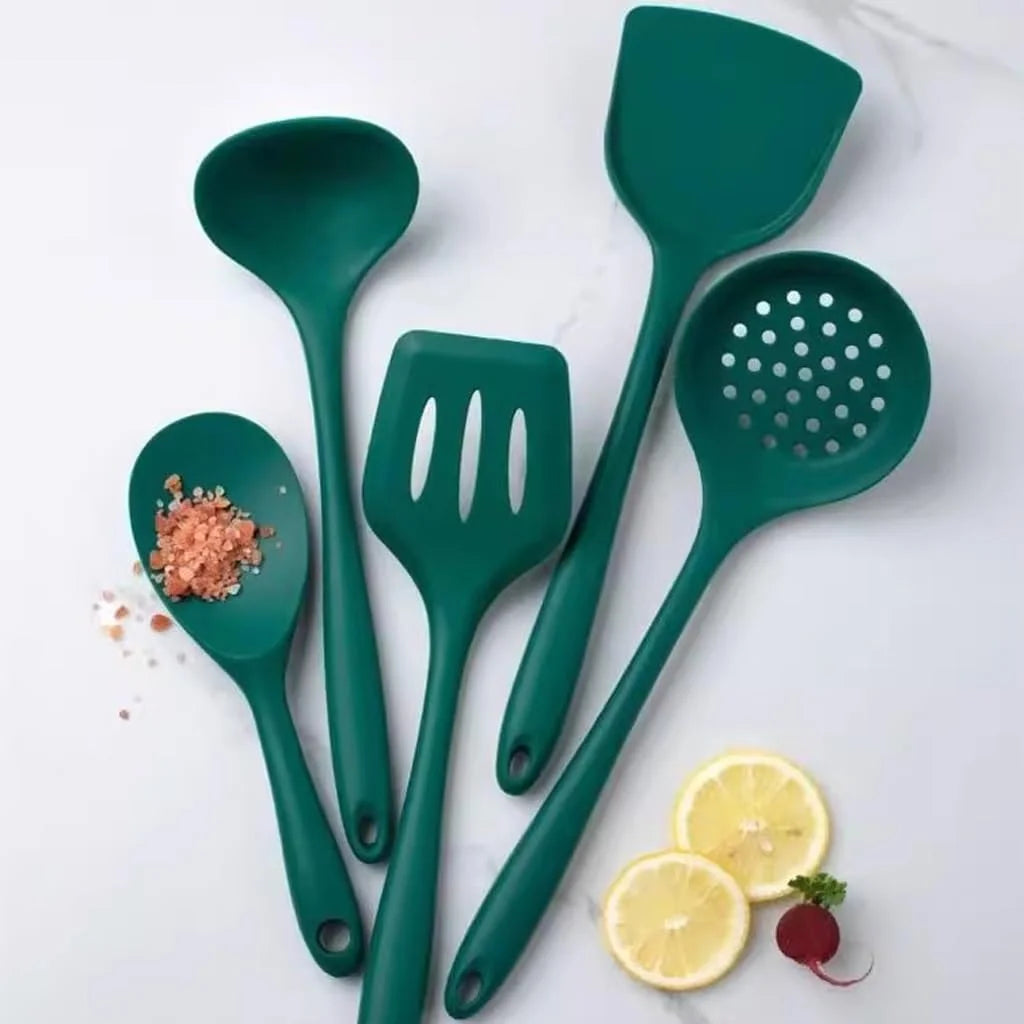 5-Piece Cooking Utensil Set, Silicone Kitchen Utensil Set, for Cooking, Non-Toxic and Heat-Resistant