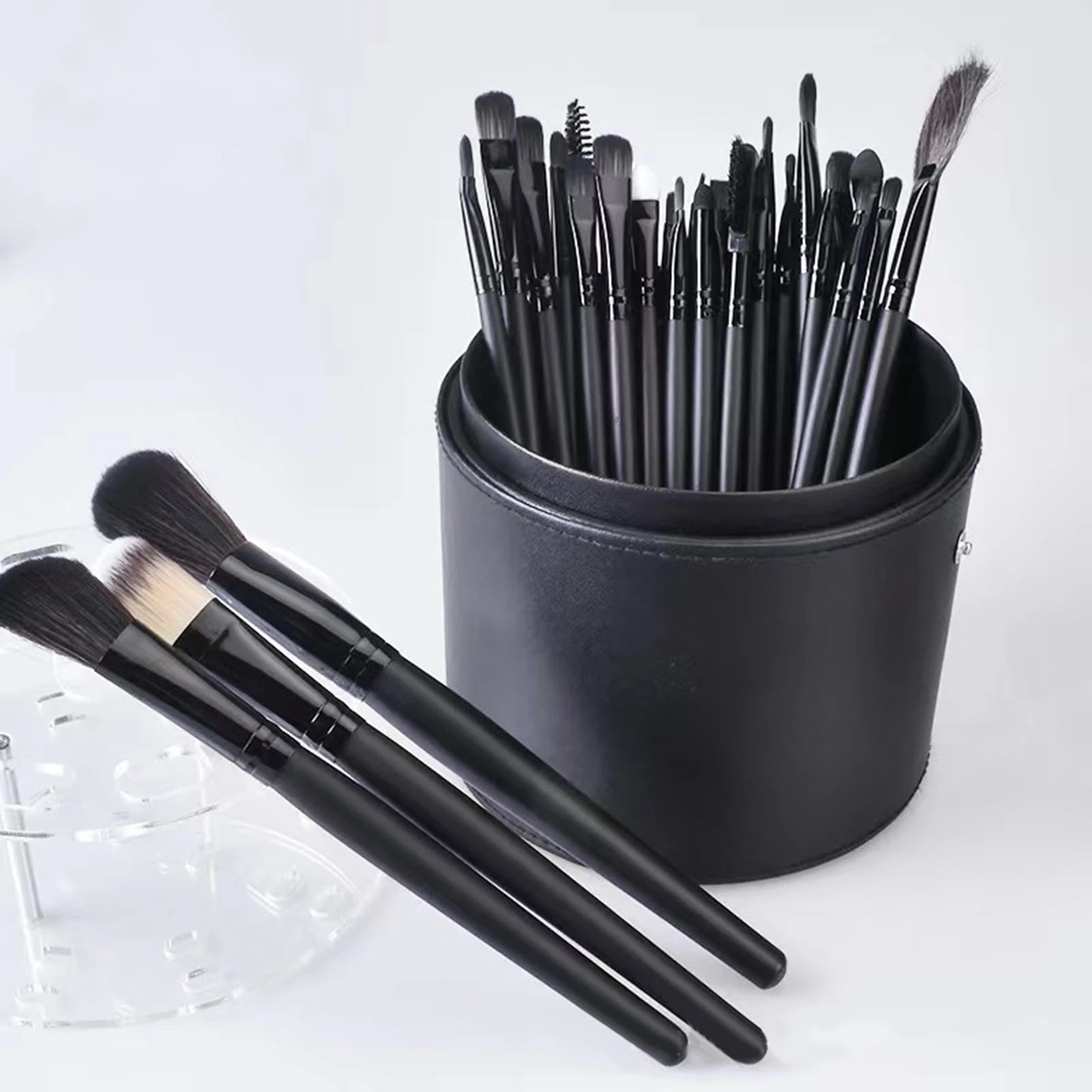 Makeup Brush Holder Cosmetics Brushes Pen Storage Desktop Multi Purpose Storage Cup Drying for Table Office Bathroom Home Women