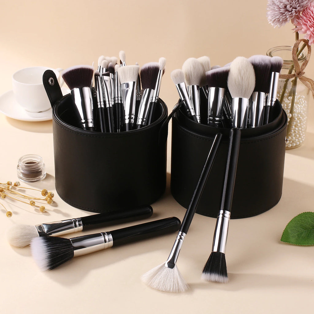Makeup Brush Holder Cosmetics Brushes Pen Storage Desktop Multi Purpose Storage Cup Drying for Table Office Bathroom Home Women