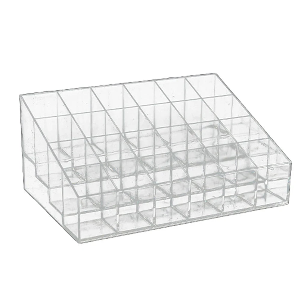 24 Lipstick Makeup Organizer Storage Display Cosmetic Stand Holder Rack
