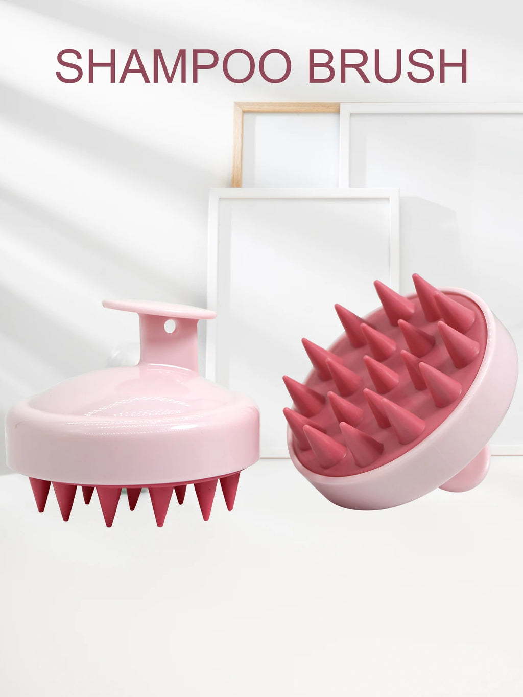 Plastic Silicone Massage Comb Scalp Scrubber Exfoliator Waterproof Soft Silicone Bristles Easy Foaming Head Massage Brush