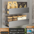 Magnetic Spice Storage Rack Organizer for Refrigerator and Oven Black Fridge Organizers Magnetic Fridge Shelf Spice Storage Rack