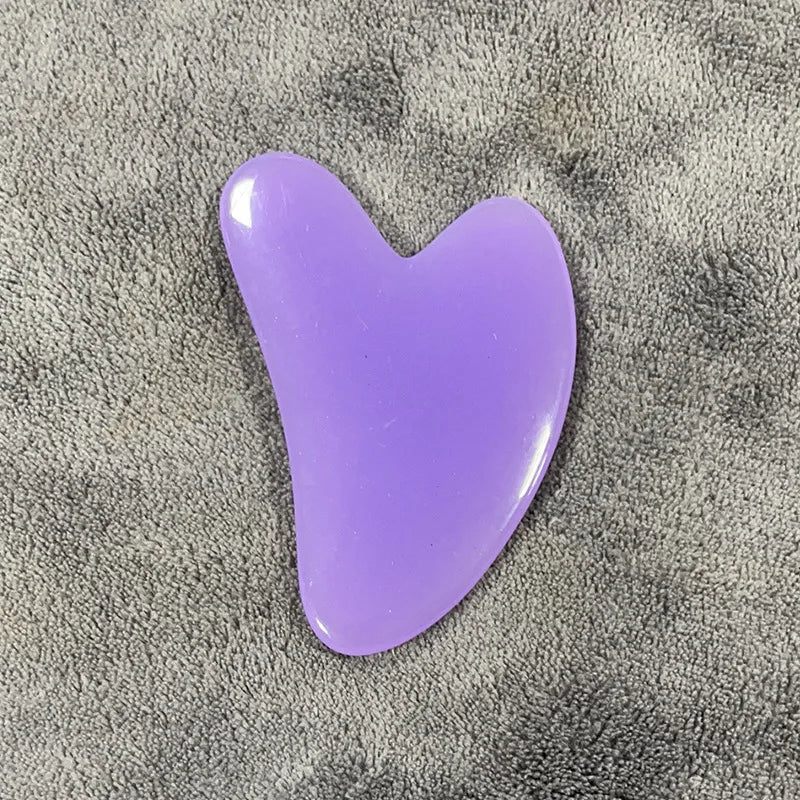 Gua Sha Massage Board for Face Rose Pink Guasha Plate Jade Face Massager Scrapers Tools for Face Neck Back Body