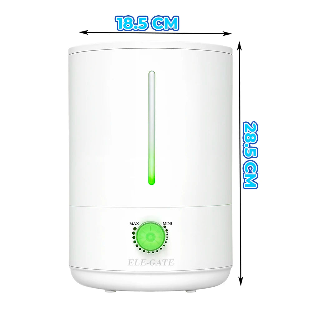 4 Liter Capacity Electric RGB Light Ultrasonic Humidifier Diffuser Portable Tabletop Timing Function Household Hotel Use Plastic