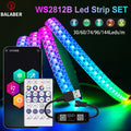 WS2812B RGB LED Strip USB Bluetooth Music Controller 28Keys Kit Individually Addressable Smart LED Strip 30/60/74/96/144Leds/m