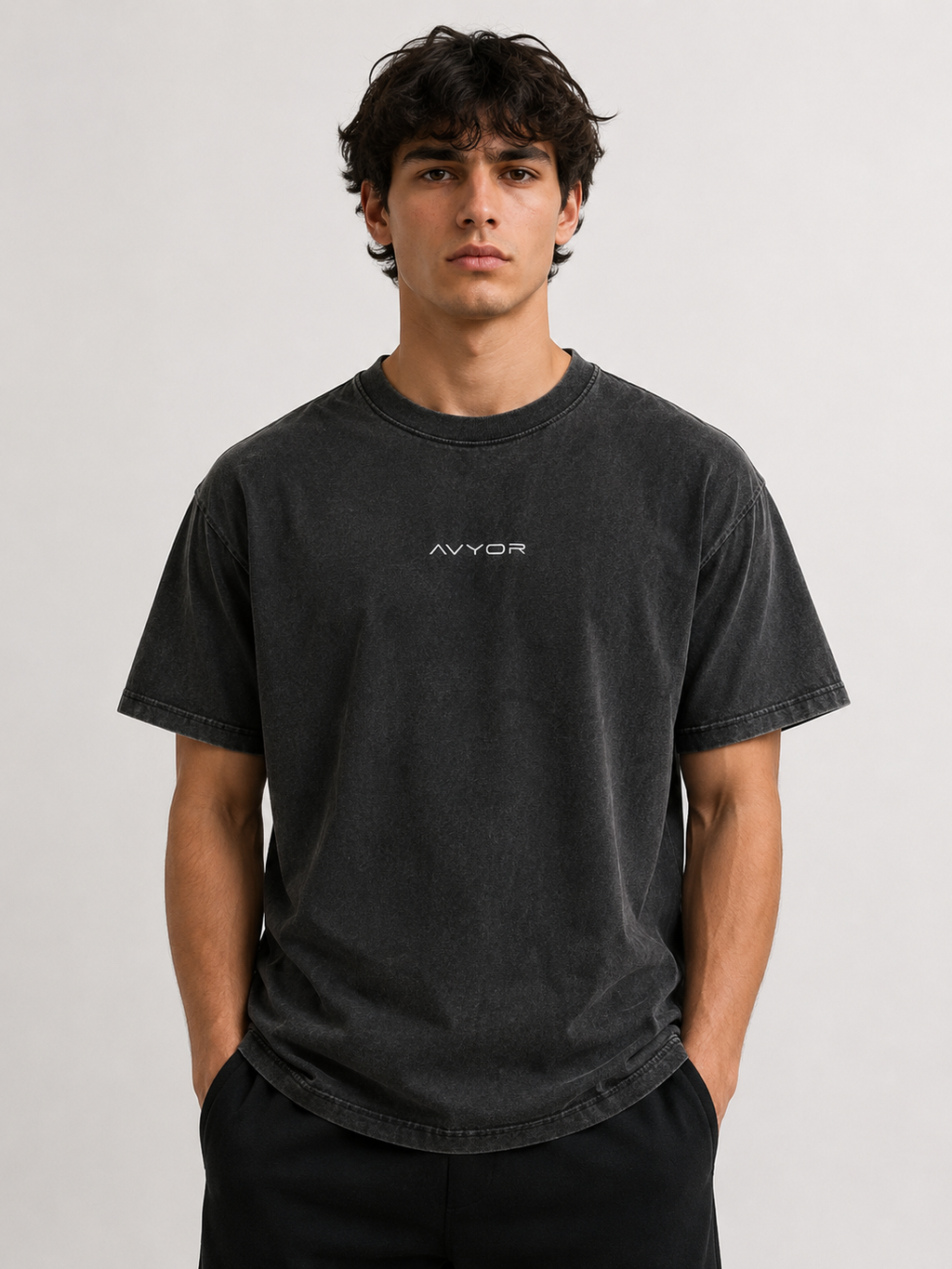 AVYOR ORIGIN Tee — Washed Black