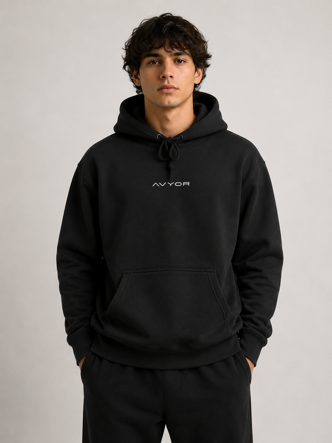 AVYOR ORIGIN Hoodie — Washed Black