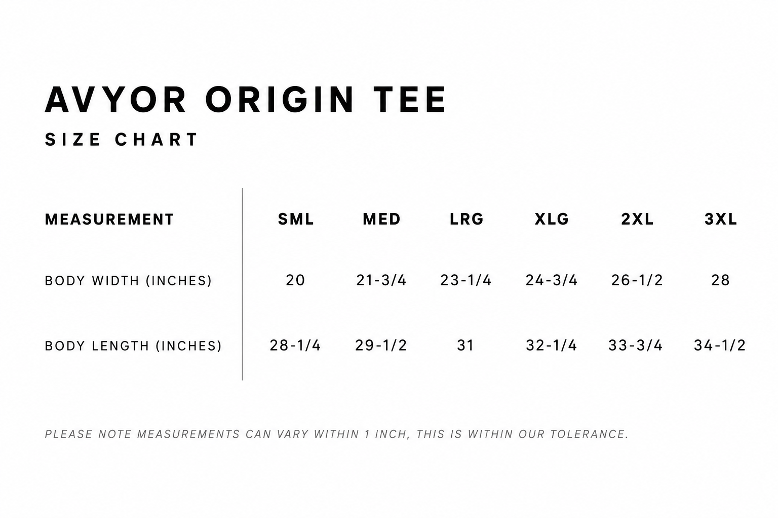 AVYOR ORIGIN Tee — Washed Black