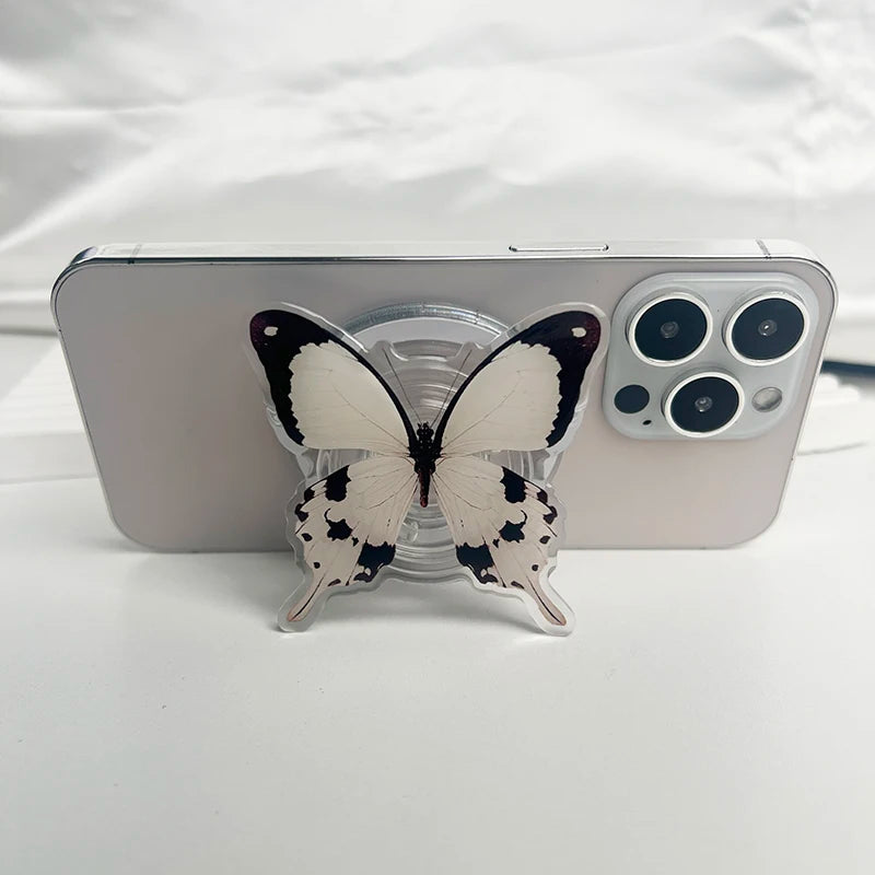 Butterflies Magnetic Mobile Phone Stand Creative Resin Butterflies Magnetic Mobile Phone Stand Custom Phone Socket Holder Grip