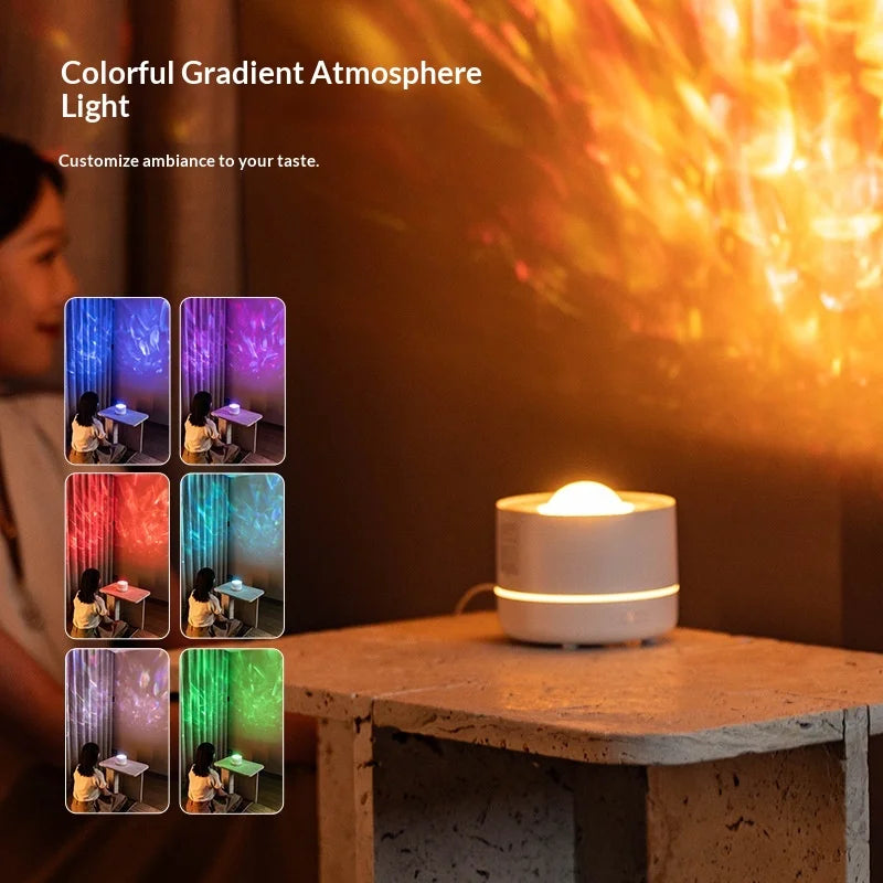 2026 New Starry Sky Projection Aroma Diffuser Gift USB Plug-In Fog Type Rechargeable Household Ultrasonic Button-Type Hotel Car