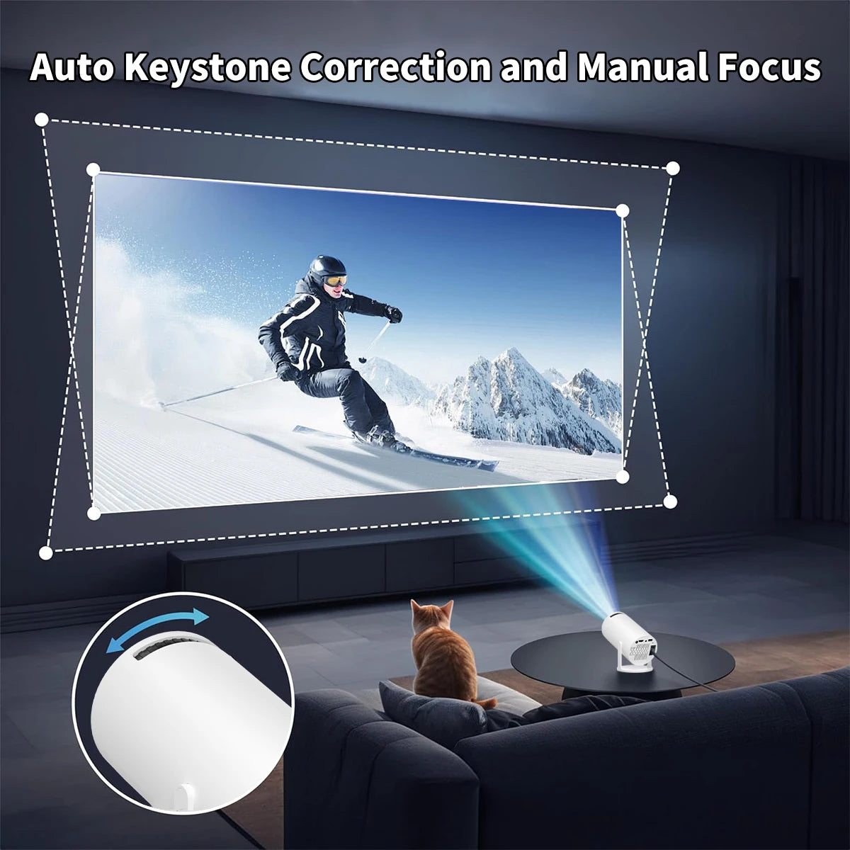 4K HY300 Pro Smart Home Cinema Mobile Phone Video Game Projectors