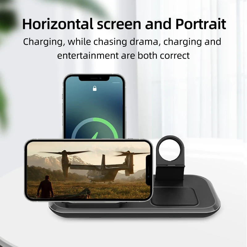 Custom 15W 3-in-1 Wireless Charger Universal 10W/7W Output Power OTP OVP Protection 5V/2A & 9V/2A Input QC2.0/PD/QC3.0