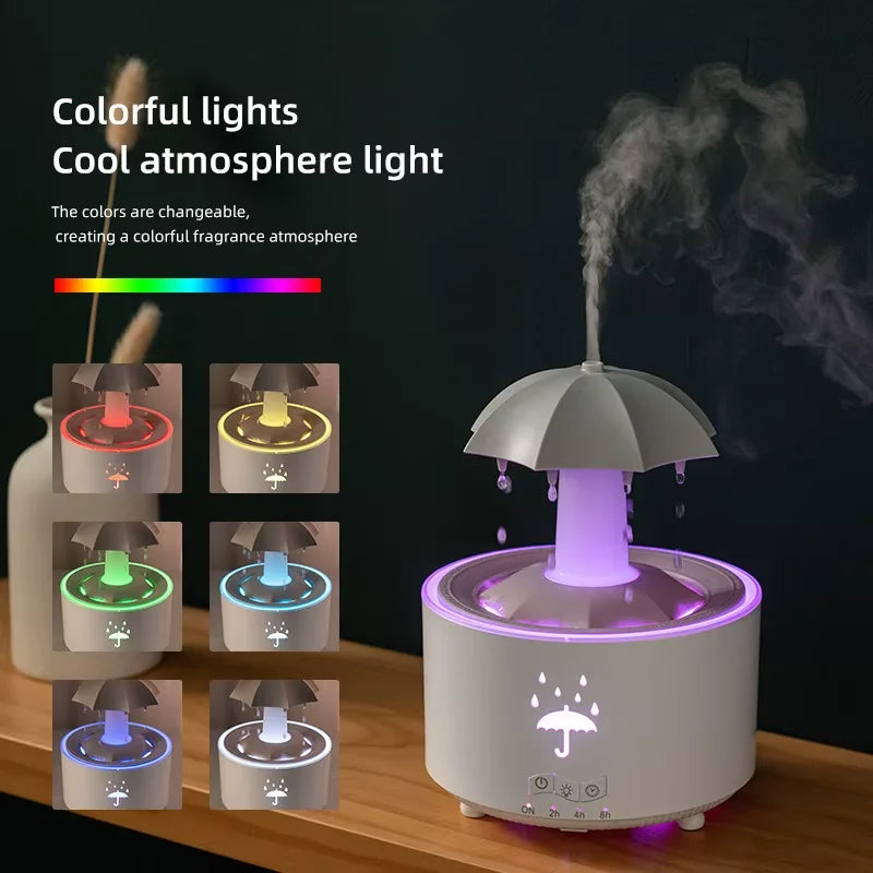 Smart Portable Ultrasonic Air Humidifier Cloud Rain Drop Aromatherapy Diffuser New USB Car Accessory Home Bedroom Outdoor