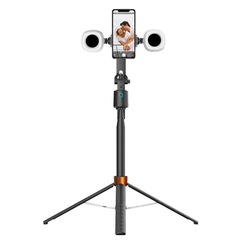 Auto Face Tracking 360 Rotation Phone Stand Extendable Tripod with Light Gesture Control No App for Vlog Live Streaming Video