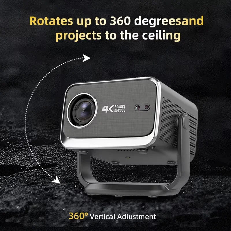 Paihao A10 Pro Smart Video Cinema Mini Projector, Auto Focus HD 1080P Android13 5G WiFi 6 Max 4K Home Theater Portable Projector