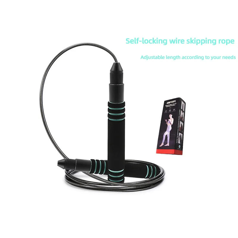 Self Locking Racing Jump Rope Exercise Adjustable Skipping Rope for Adults Speed Rope High Quality Fitness Special Like Silicone