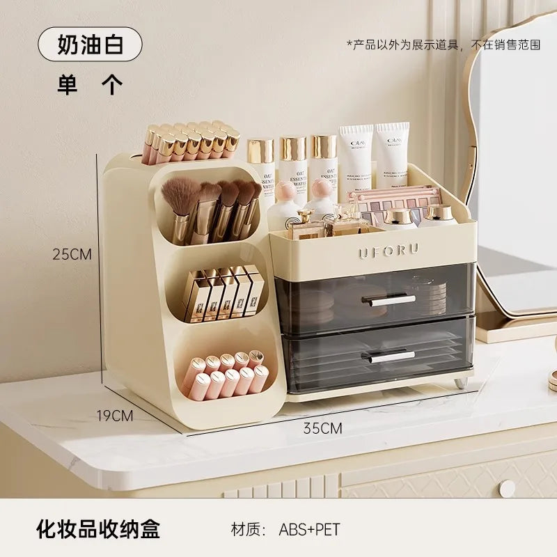 Jewelry Organizer with Drawers Plastic Multifunctional for Vanity Spacious Display Case Perfect Storage Solution