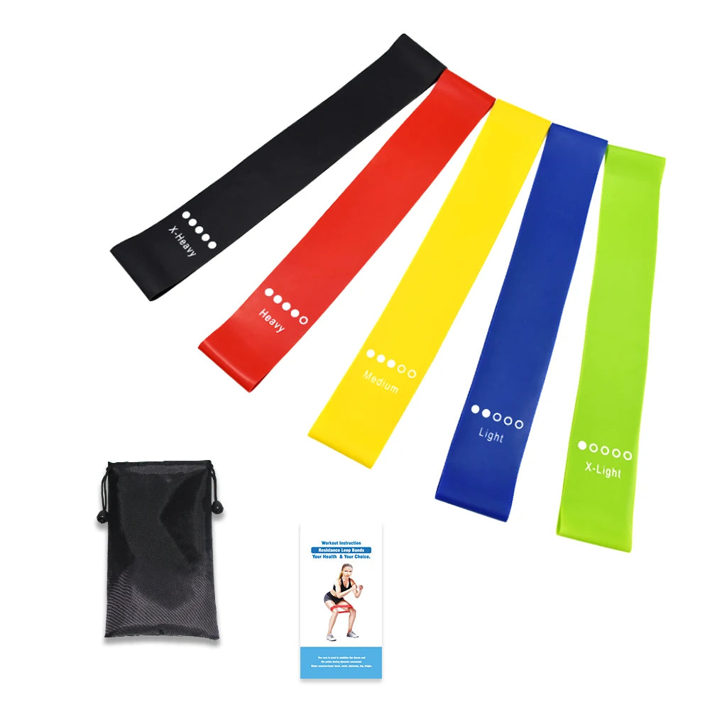 Latex Exercise Resistance Bands Custom Elastic Loop Hip Stretch Pull up Yoga Workout Gym Home Fitness Bands Set Body Building