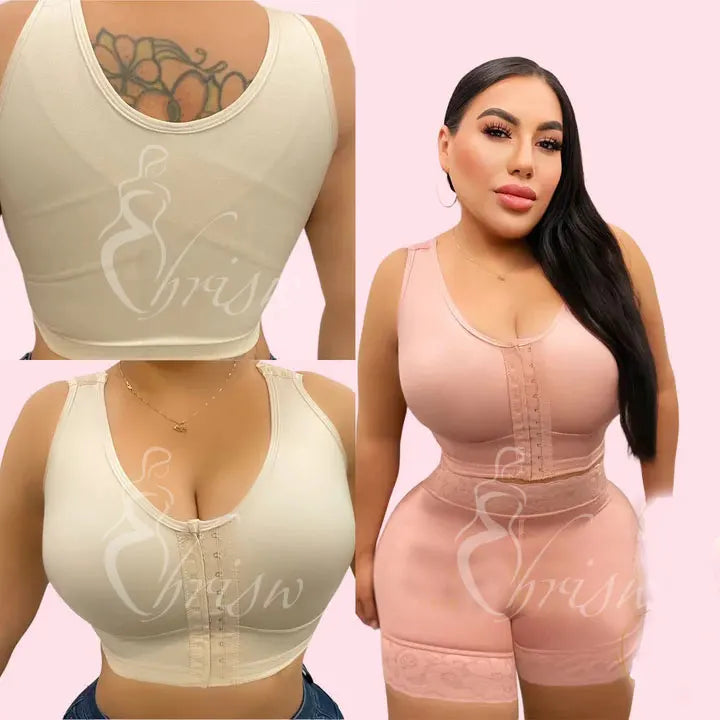 Bra Women Post-surgery Shaper Front Closure Bra Compression Posture Corrector Crop Top With Breast Support Band Push up Bralette