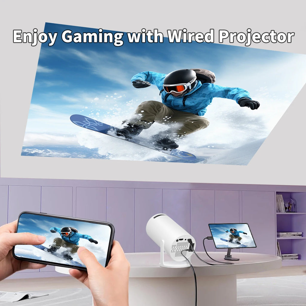 4K HY300 Pro Smart Home Cinema Mobile Phone Video Game Projectors