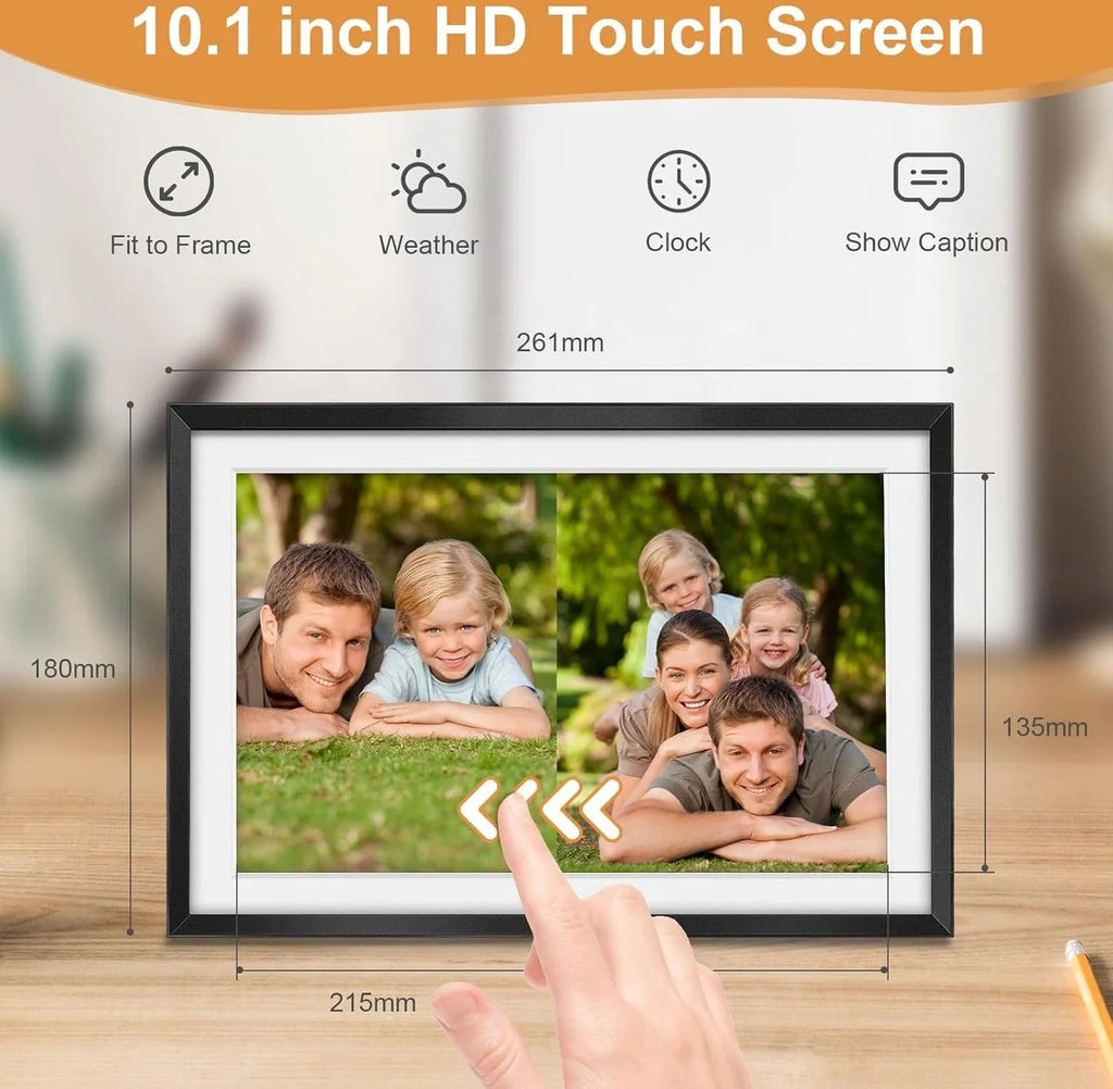 Frameo Digital Picture Frame 10.1 Inch Smart WiFi Digital Photo Frame 32GB with IPS Touch Screen, Easy to Share Photos or Videos