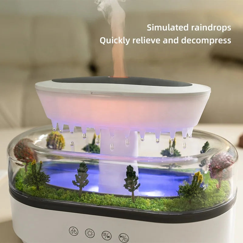 Wholesale Raindrop Aroma Diffuser with Music and LED Light Ultrasonic Essential Oil Humidifier