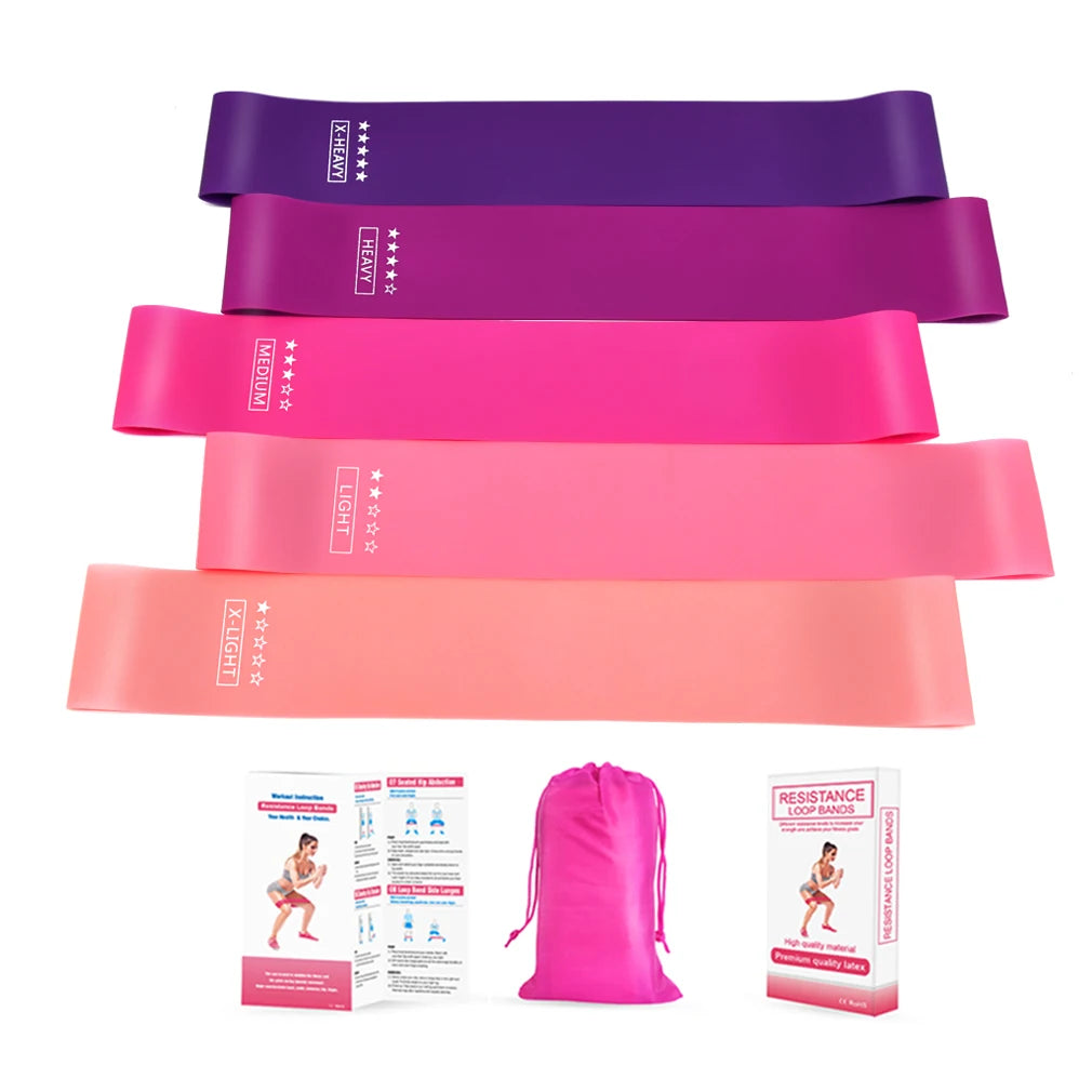 Resistance Bands New Gradient Elastic Workout Mini Bands Natural Latex Loop Band for Working Out Physical Therapy