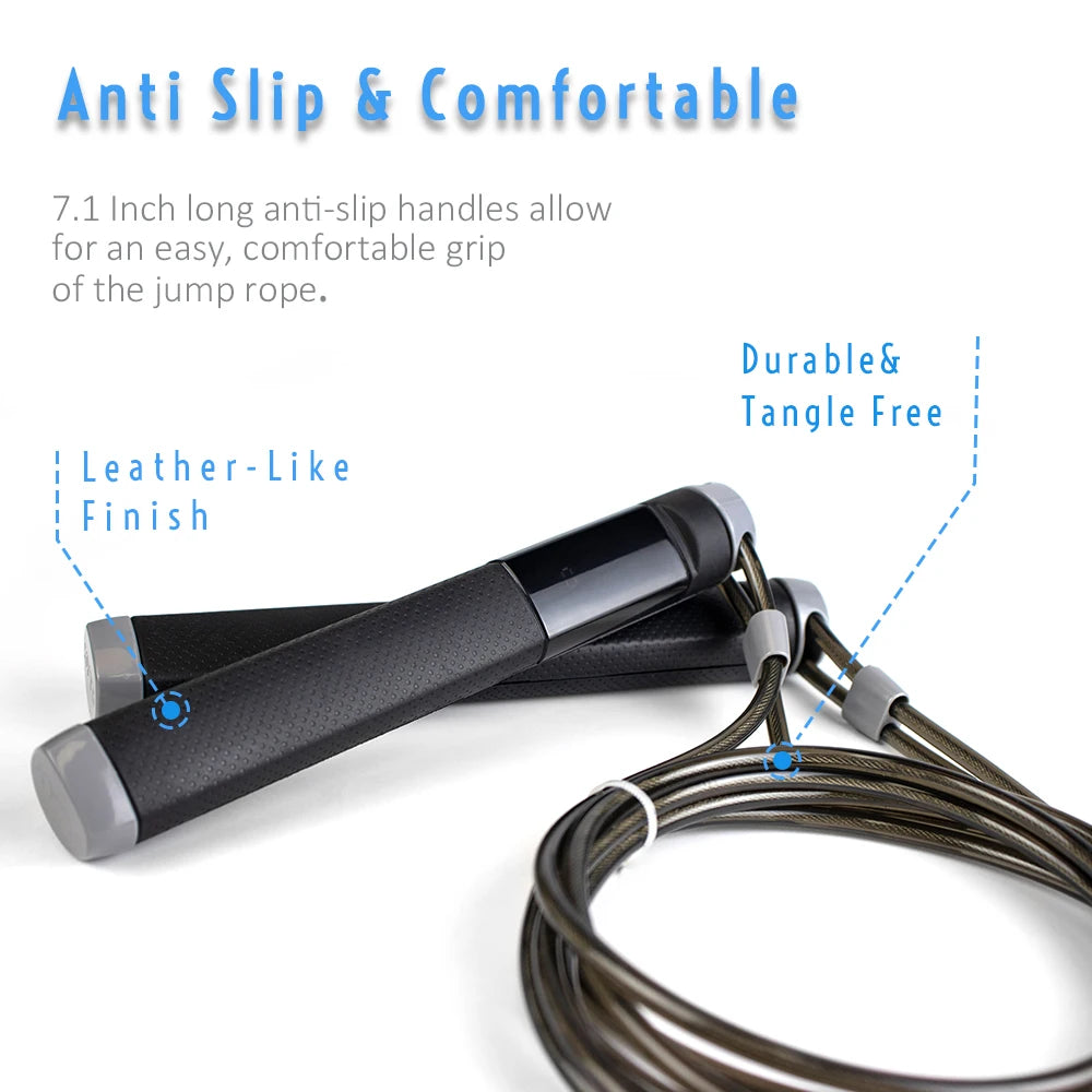 Smart  Speed Electric  Ble  APP Rechargeable  LED Jump  Rope Digital Counter for Fitness Training Boxing with SDK  KYTO2218