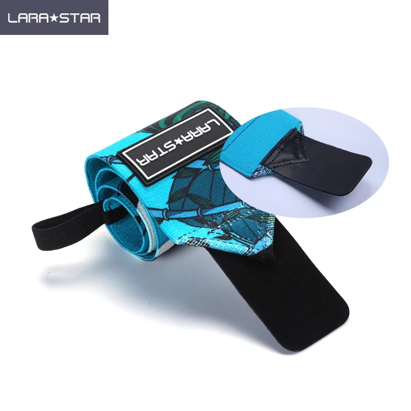 LS0606 Panda Design Gym Wrist Wraps Weightlifting Print Belt Thumb Loop Animal Wrist Wrap