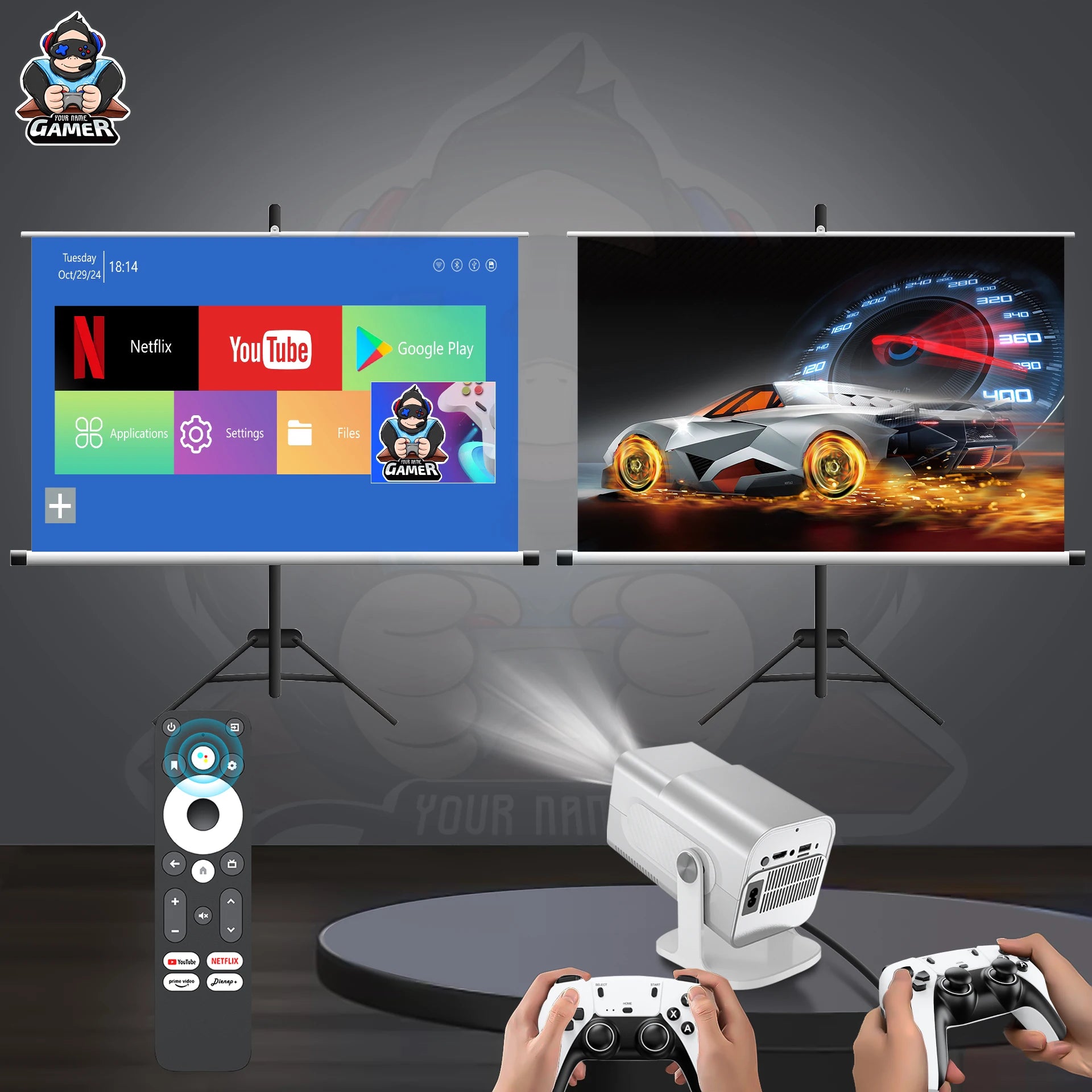F300 Max Game 2 in 1 With Low Price Gaming Mini Projector 4K Home Theater Portable Projetor Video Movie M300 Max HCS350max
