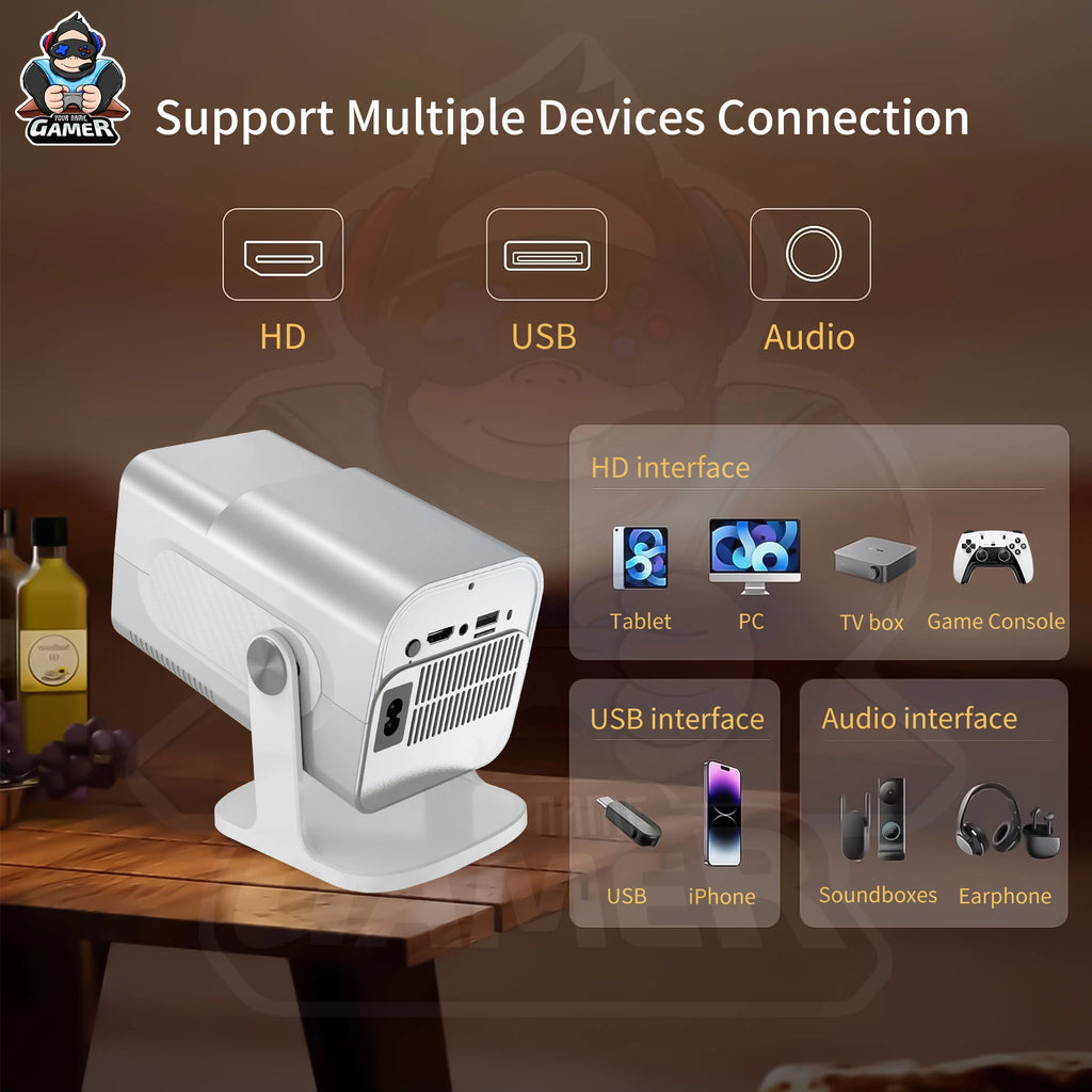F300 Max Game 2 in 1 With Low Price Gaming Mini Projector 4K Home Theater Portable Projetor Video Movie M300 Max HCS350max