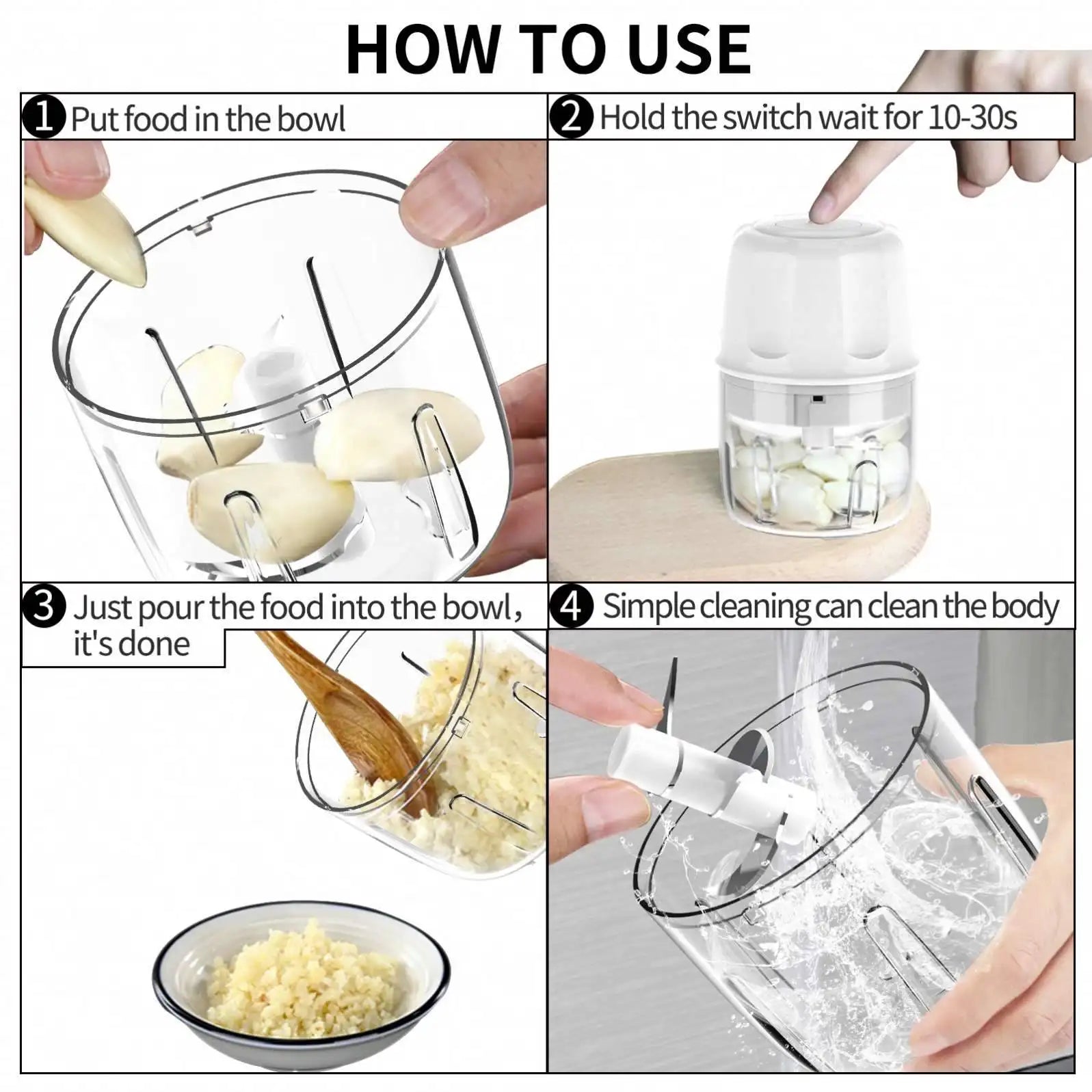 Dropshipping Wireless Mini Electric Onion Chopper Pro Vegetable Chopper