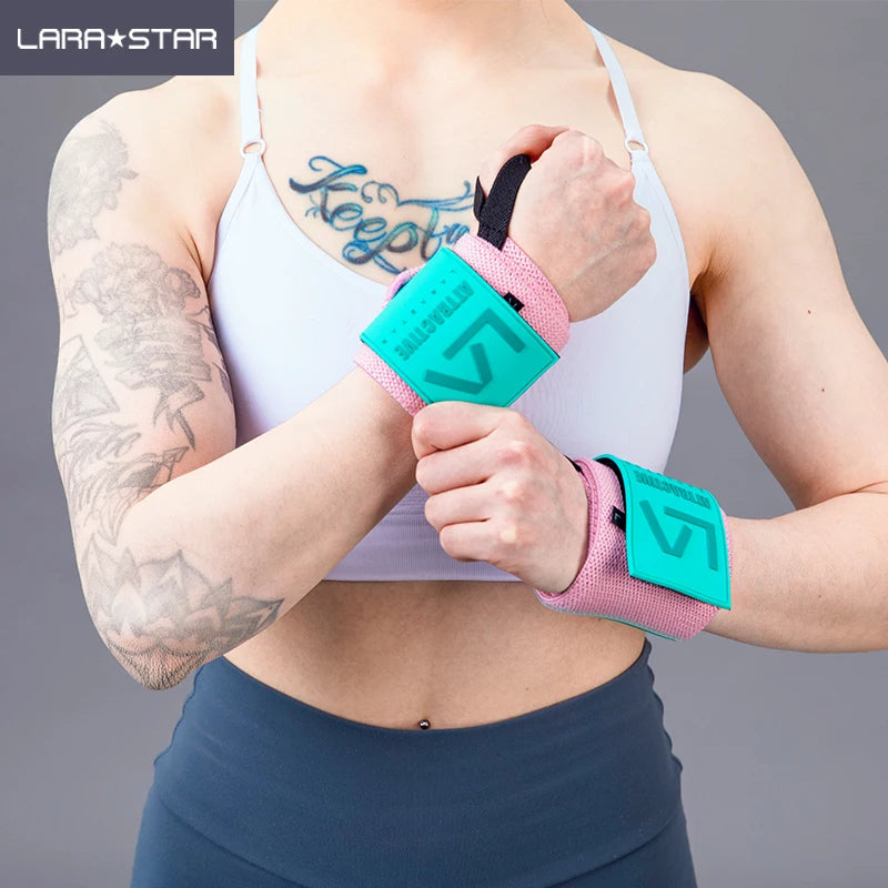 LS0641 Polyester Powerlifting Straps Attractive Series Fitness Women Wrist Wraps Customized Nylon Polyester Wrist Wraps