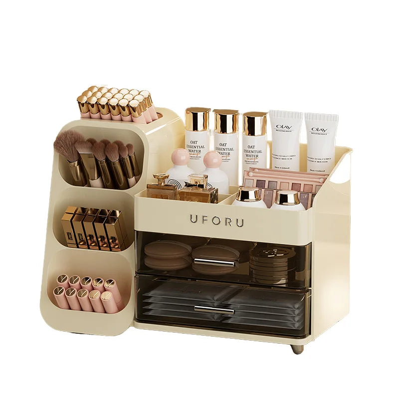 Jewelry Organizer with Drawers Plastic Multifunctional for Vanity Spacious Display Case Perfect Storage Solution