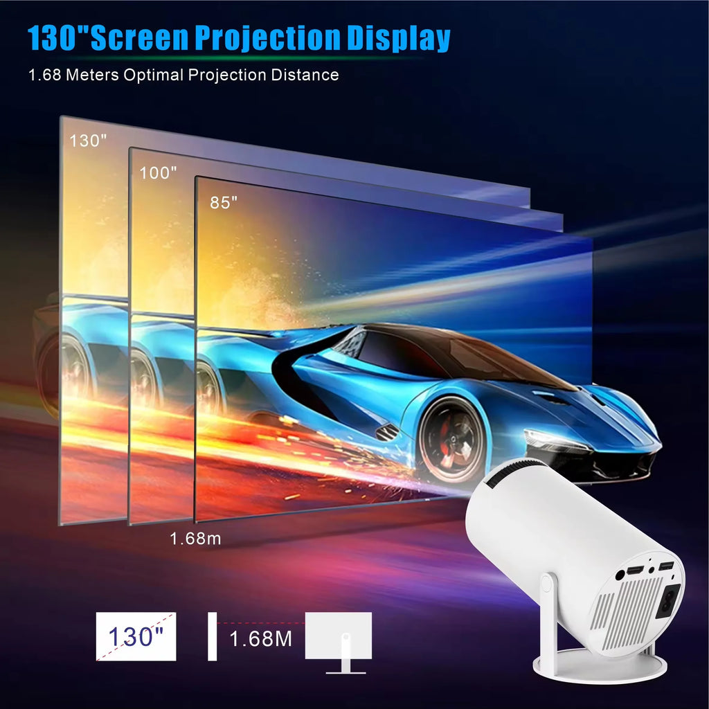 Hy300 Video Projector Screen Newest Smart Home Theater Projecteur Portable Auto HD Proyector Mini Projector