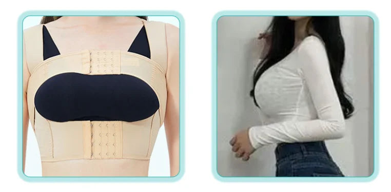 Women 2 in 1 Post Surgery Shaper Posture Corrector Breast Support Band Chest up Post Surgery Shapewear