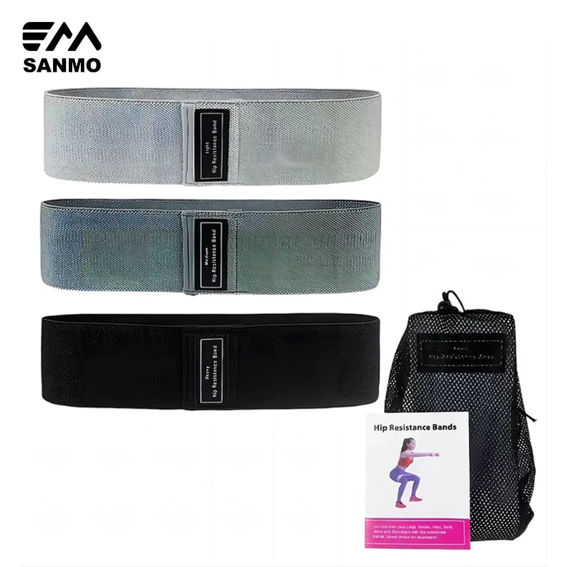Resistance Bands for Working Out Custom Logo Prin Hip Booty Bands Set Fitness Fabric Resistance Ban Yoga Stretch Tension Band