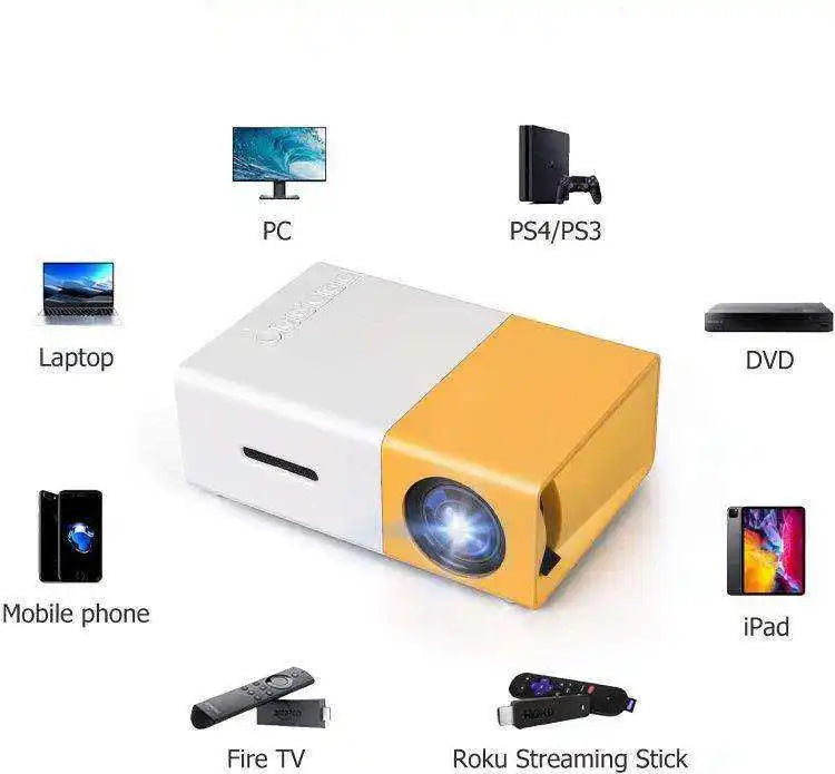 YG300 Smart Android Projector Mini Tv Laser Beam Projector Yg300 Mini Projector