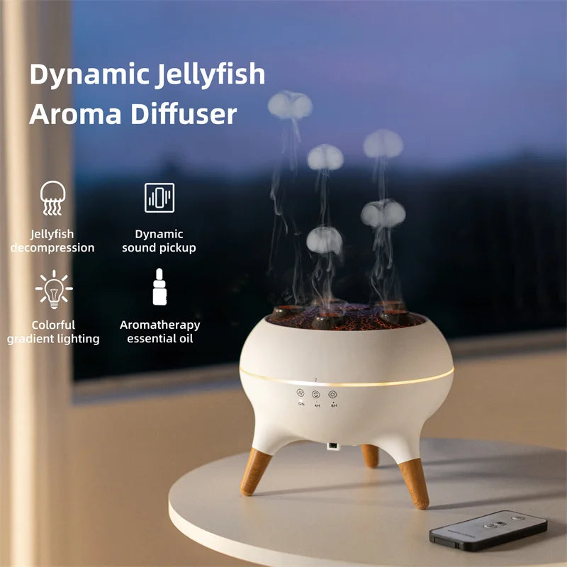 2026 New Product Ideas Room Aromatherapy Humidifier 250ml Jellyfish Spray Electric Essential Oil Diffuser Night Hotels Cars