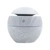 Portable Led Round Wood Grain 200ml Mini Humidifier Purifier Ultrasonic Aroma Diffuser air Humidifier with 7 Colors Led Light