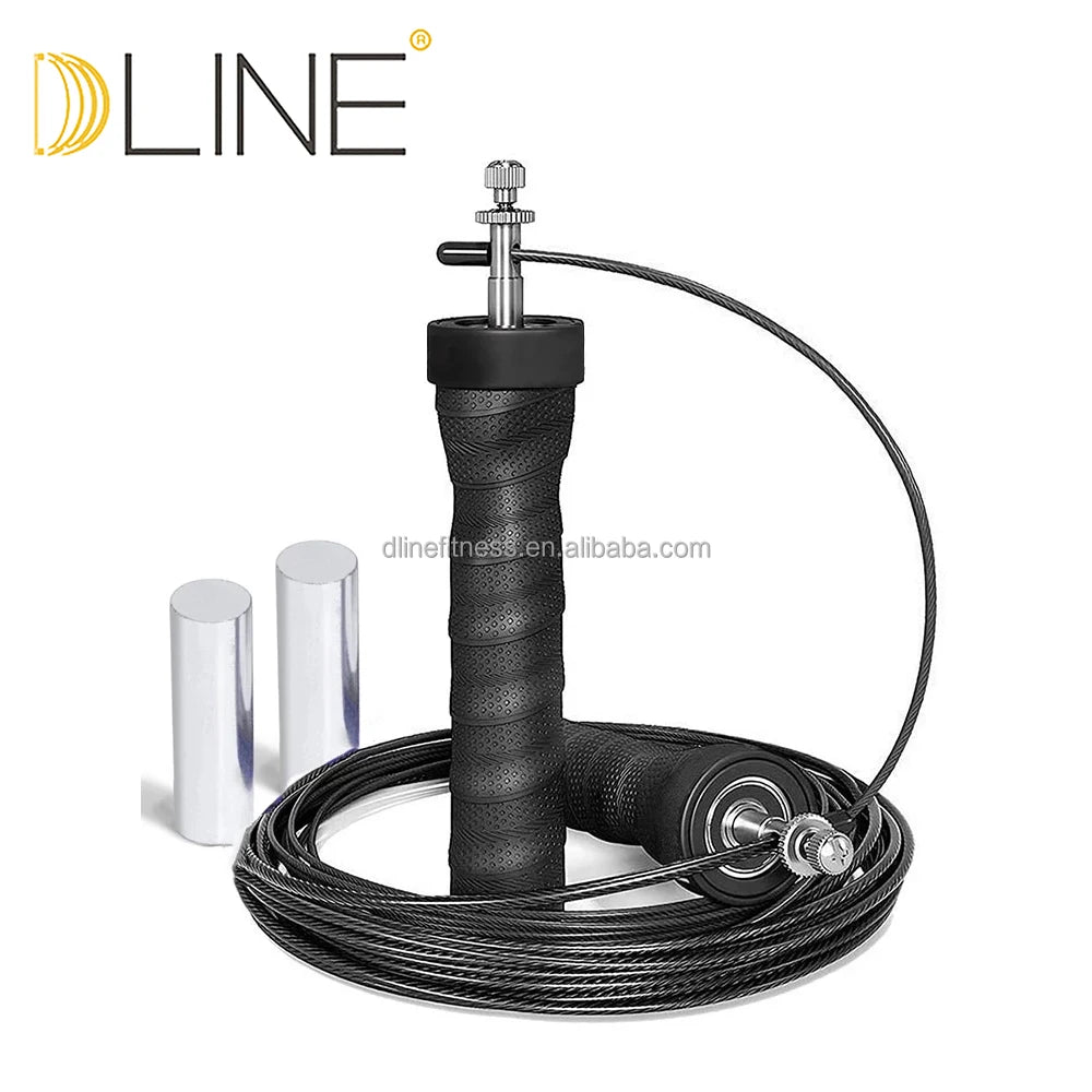 Adjustable Heavy Weighted Speed Jump Rope With Customized Handle Heavy Exercise Sweatband Wire Skipping Rope