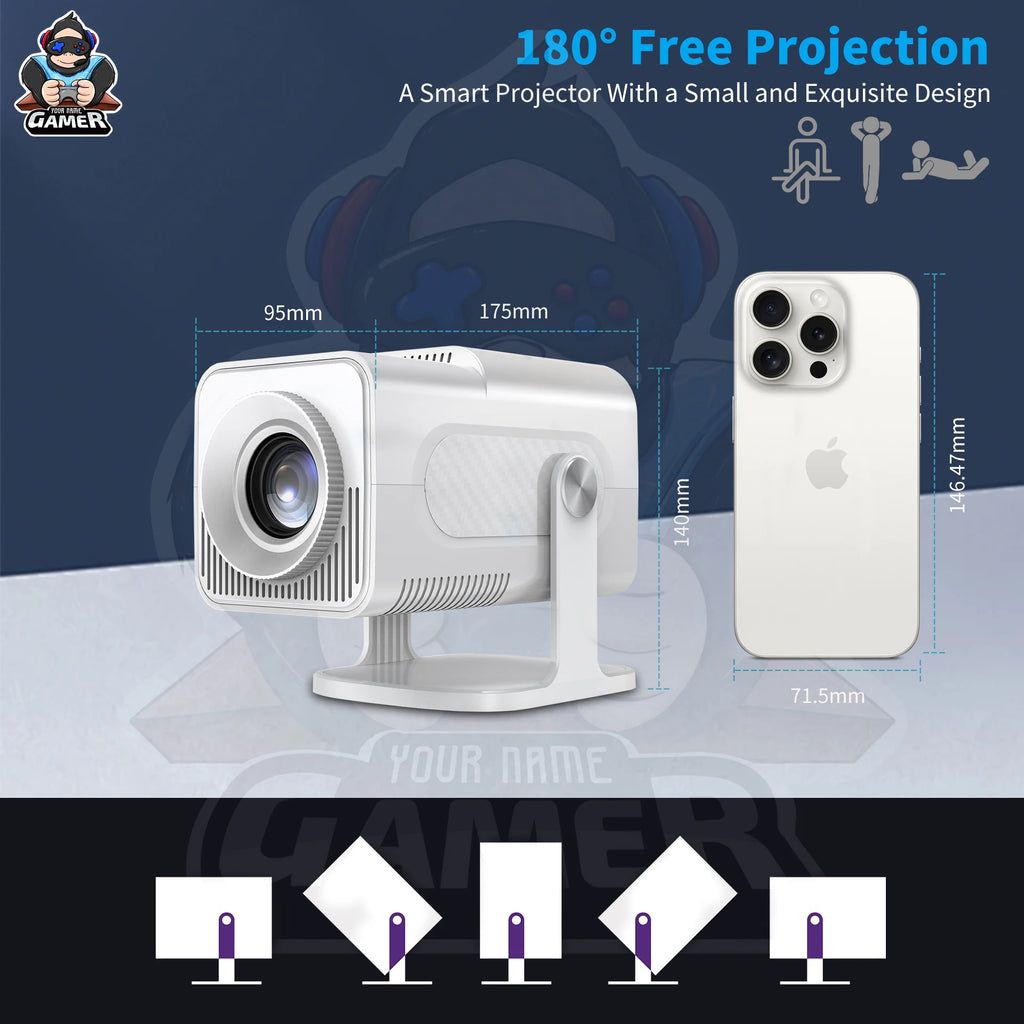 F300 Max Game 2 in 1 With Low Price Gaming Mini Projector 4K Home Theater Portable Projetor Video Movie M300 Max HCS350max