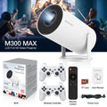 M300max Game Projector 2 in 1 Controller Gamepad Android 11 5G WIfi Playstore Home Cinema Outdoor Portable Mini Projector