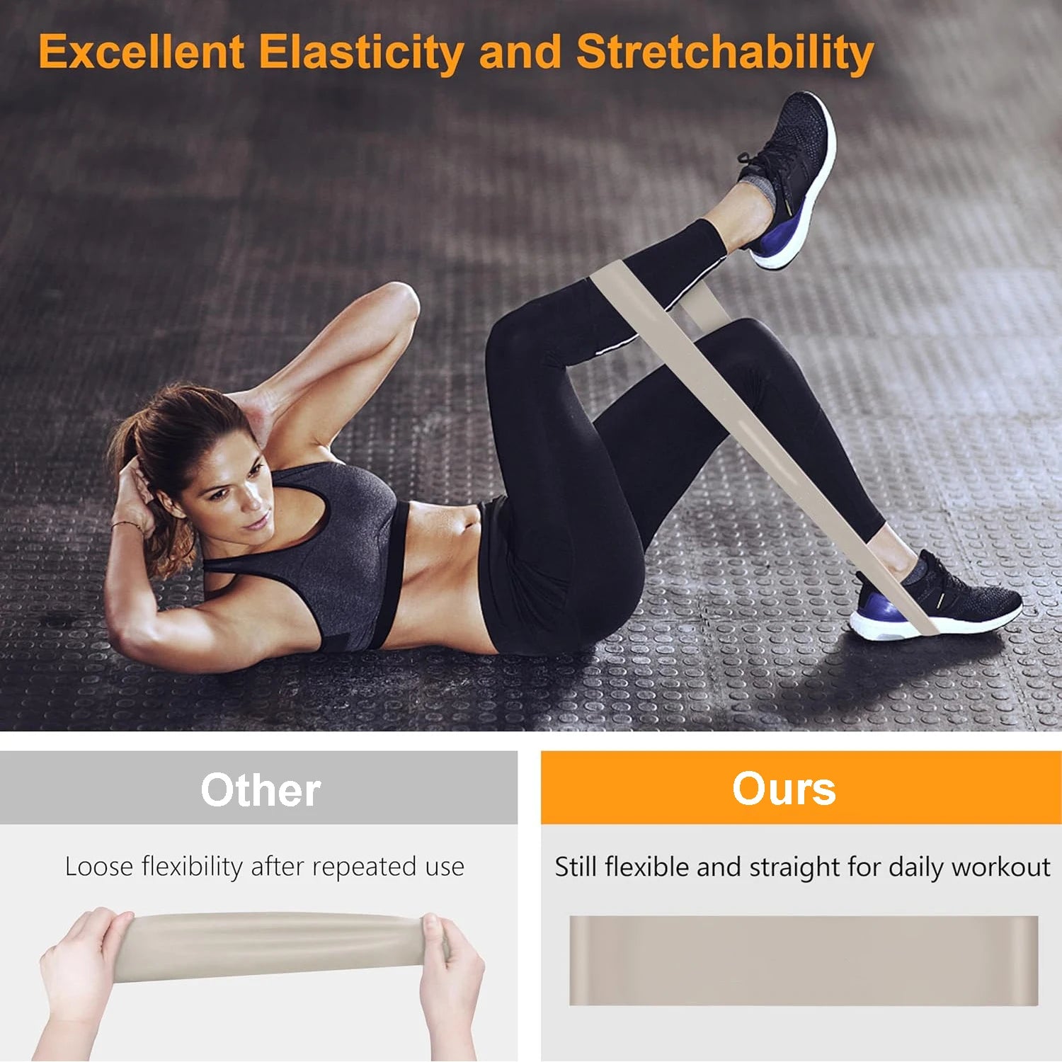 2024 Wholesale Zakerda Elastic Fitness Bands Set Training Pink Latex Loop Exercise Resistance Bands Set Gym Yoga Sport Workout