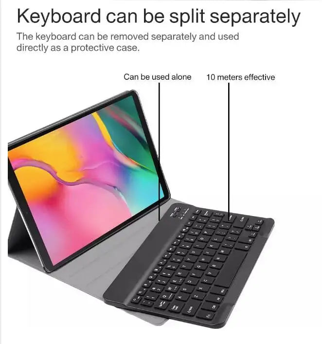 Stand Holder Cover Wireless Keyboard Case for  Tab M10 Plus 3rd Gen 10.6" 2022 TB-125  USB Russian Spanish Korean AR