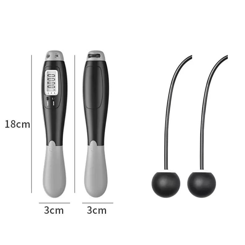 Cordless PVC Weighted Jump Rope Smart Digital Fitness Training Exercise Jump Rope With Counter Plastic Material