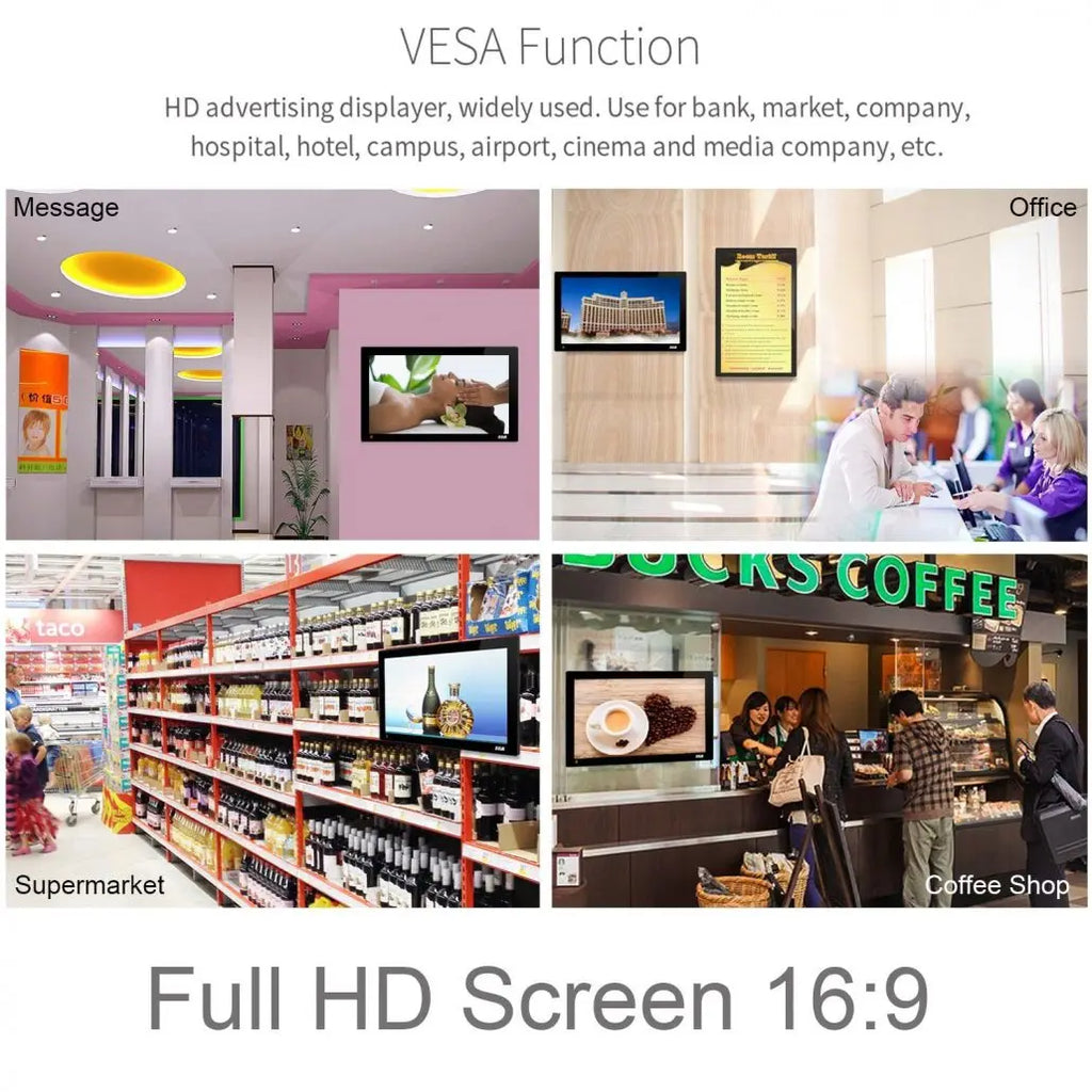 18.5 Inch Digital Photo Frame 19 Inch Motion Sensor Digital Picture Frame Advertising Player Wall Mounted for Pictures Videos