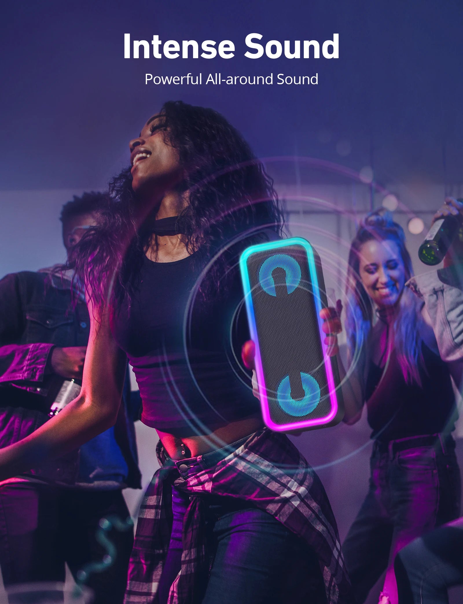 US Instock A8PRO Wireless Portable Bluetooth Speaker 20W Sound IPX6 Waterproof 20H Playtime RGB Light Show Deep Bass Wilress