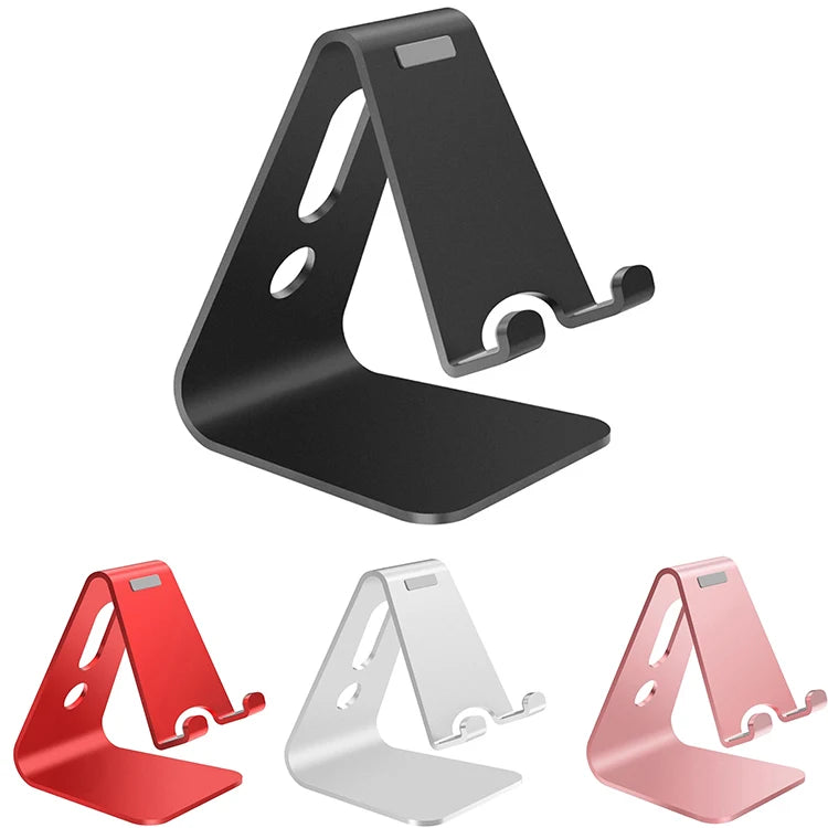 Custom Color logo Cell Phone Stand Aluminium Alloy Cell Phone Tablet PC Desk Holder Universal Aluminium Mobile Phone Stand