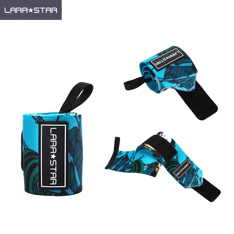 LS0606 Panda Design Gym Wrist Wraps Weightlifting Print Belt Thumb Loop Animal Wrist Wrap